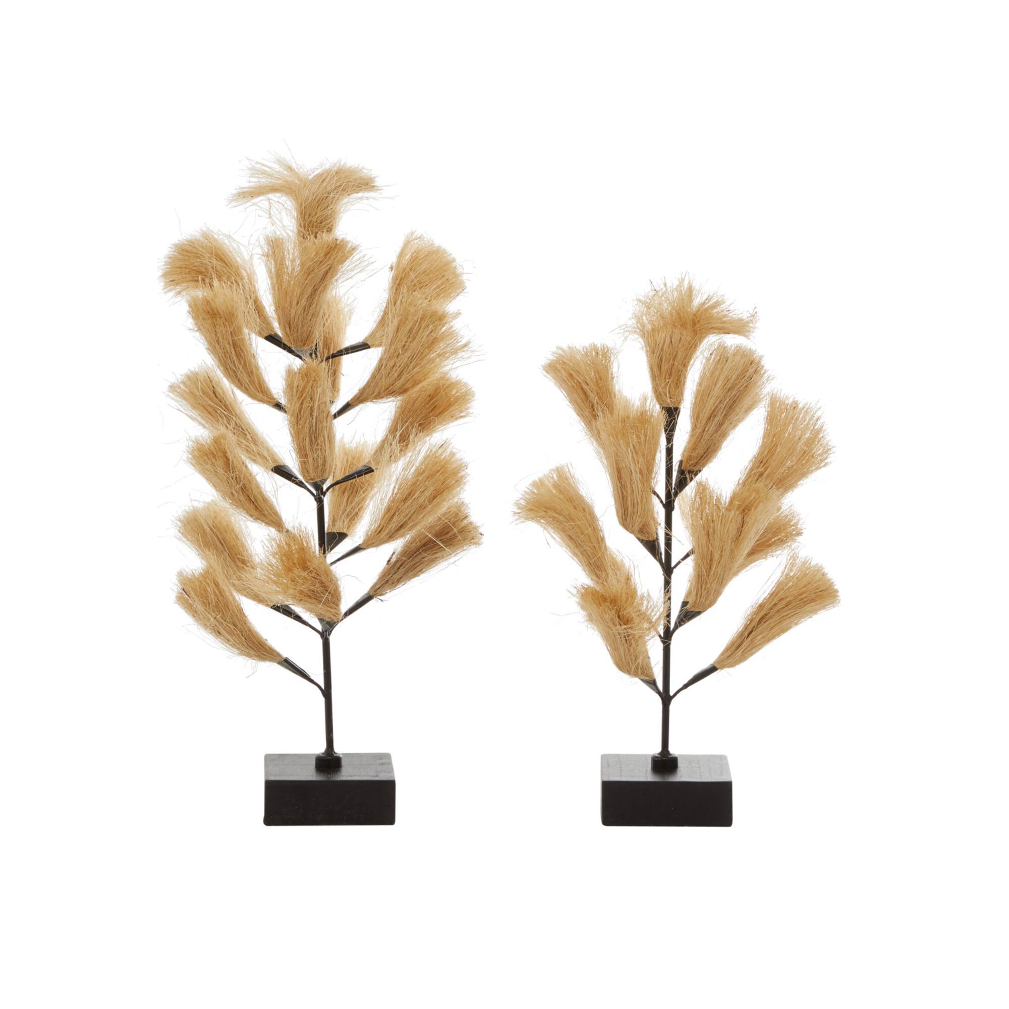 Brown Wood Natural Abstract Sculpture Set